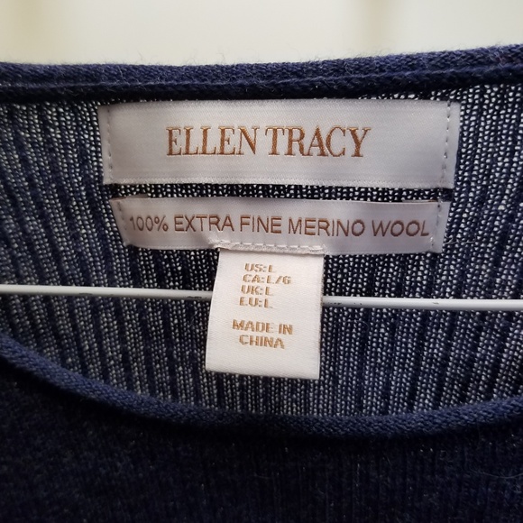 NWOT EllenTracy 100%FineMerinoWool Sweater - Picture 3 of 4